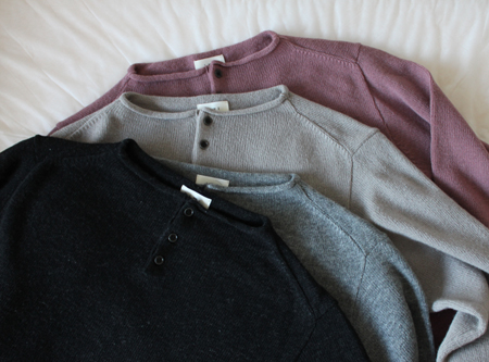 henry neck wool knit (4 color)