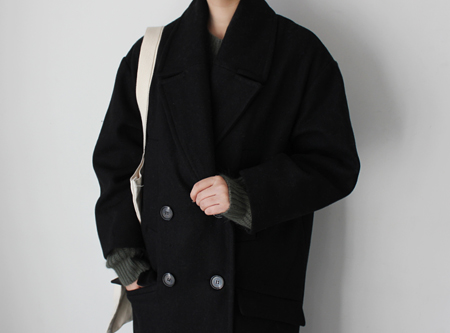loose double long coat (3color)