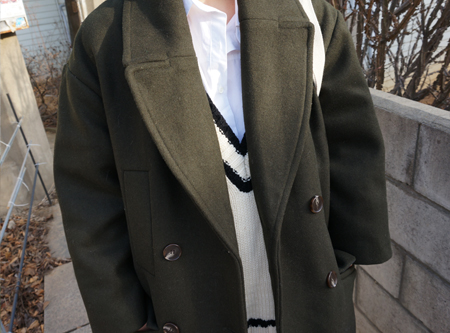loose double long coat (3color)