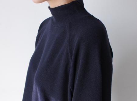 high-neck loose knit 1/2 Top (2color)