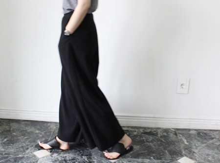wide long soft slacks (2color)